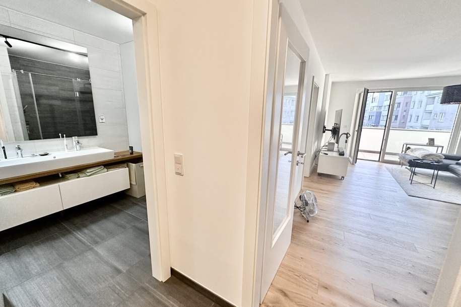++ Neubautraum mitten in Donaufeld! Lichtdurchflutete 2-Zimmerwohnung mit Terrasse, hochwertiger Ausstattung &amp; perfekter Anbindung | Nähe Alte Donau | Baujahr 2018 | Ab sofort beziehbar, Wohnung-kauf, 350.000,€, 1220 Wien 22., Donaustadt